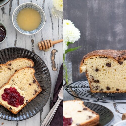 Rezept für ein süßes Hefebrot mit Schokoladenstückchen