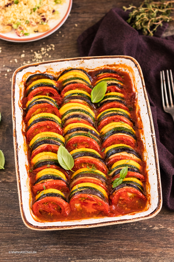 Gemüse mit viel Geschmack. Leckeres Ratatouille.