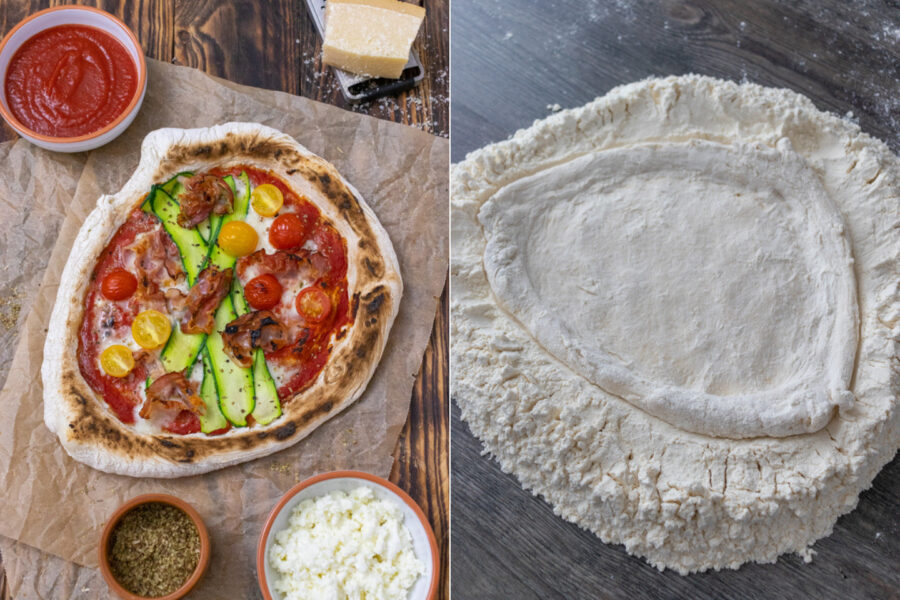 Selbstgemachte Pizza Neapolitana