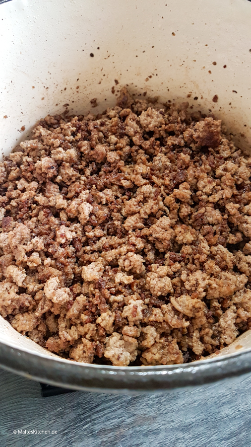 Hackfleisch für die Bolognese