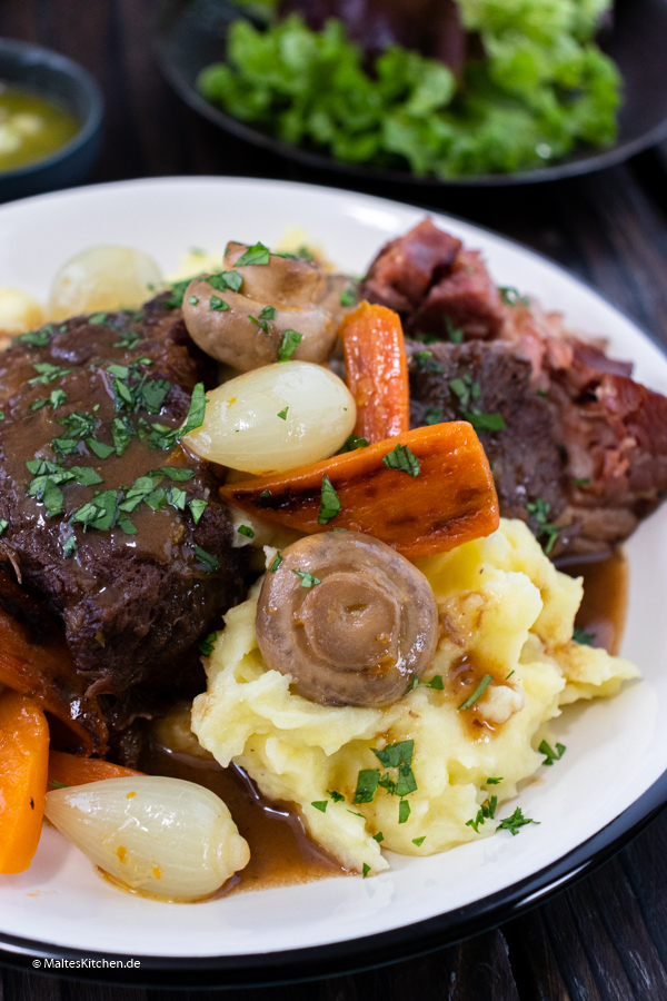 Klassisches Rinderbraten Gericht