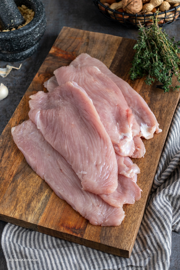 Putenschnitzel für die Roulade