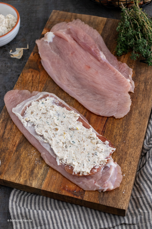 Putenroualden mit Frischkäse-Füllung