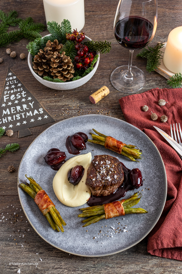 Rinderfilet mit Rotwein-Schalotten-Sauce