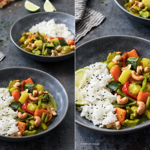 Rezept schnelles Gemüse-Curry mit Kartoffeln