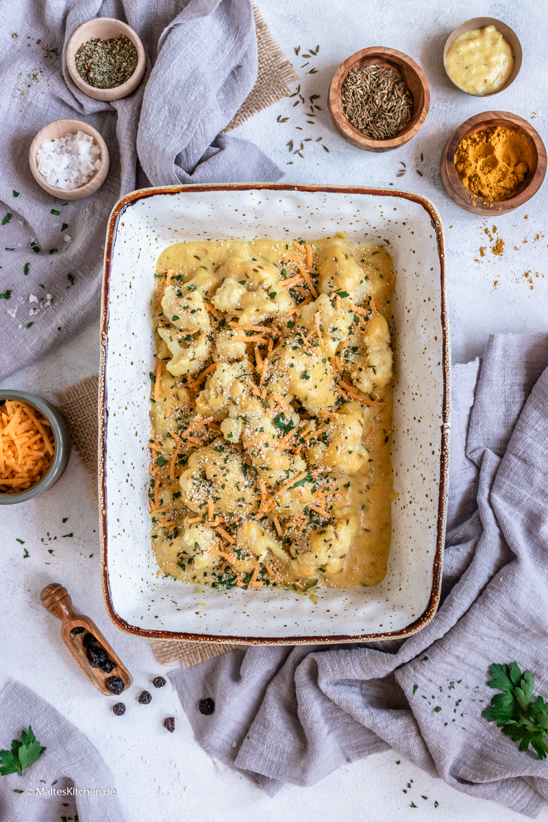 Blumenkohl in Sahnesauce