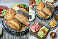 Rezept für selbstgebackenen Frühstücksbrötchen - knusprige Weizenbrötchen