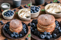 Rezept fluffige Pancakes mit Blaubeeren