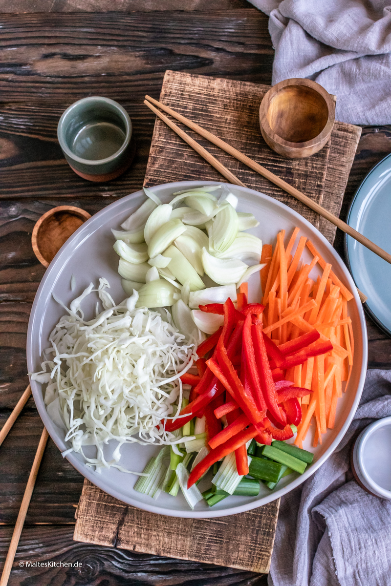 Das Gemüse für meine Yaki Udon Nudeln