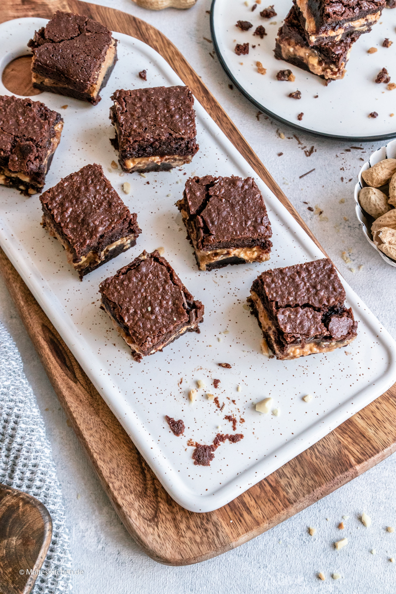 Brwonies mit Erdnussbutter