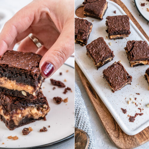 Rezept Brownie mit Schokolade und Erdnussbuttercreme
