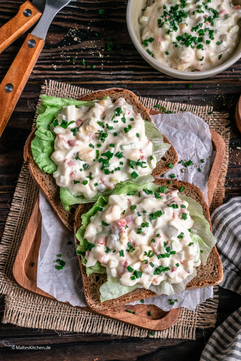 Leckerer cremiger Eiersalat