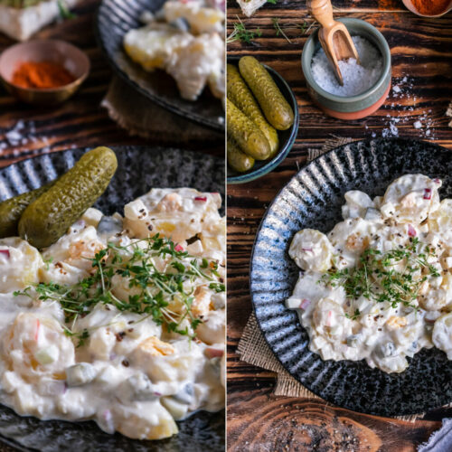 Rezeüt für einen Kartoffelsalat mit Mayo