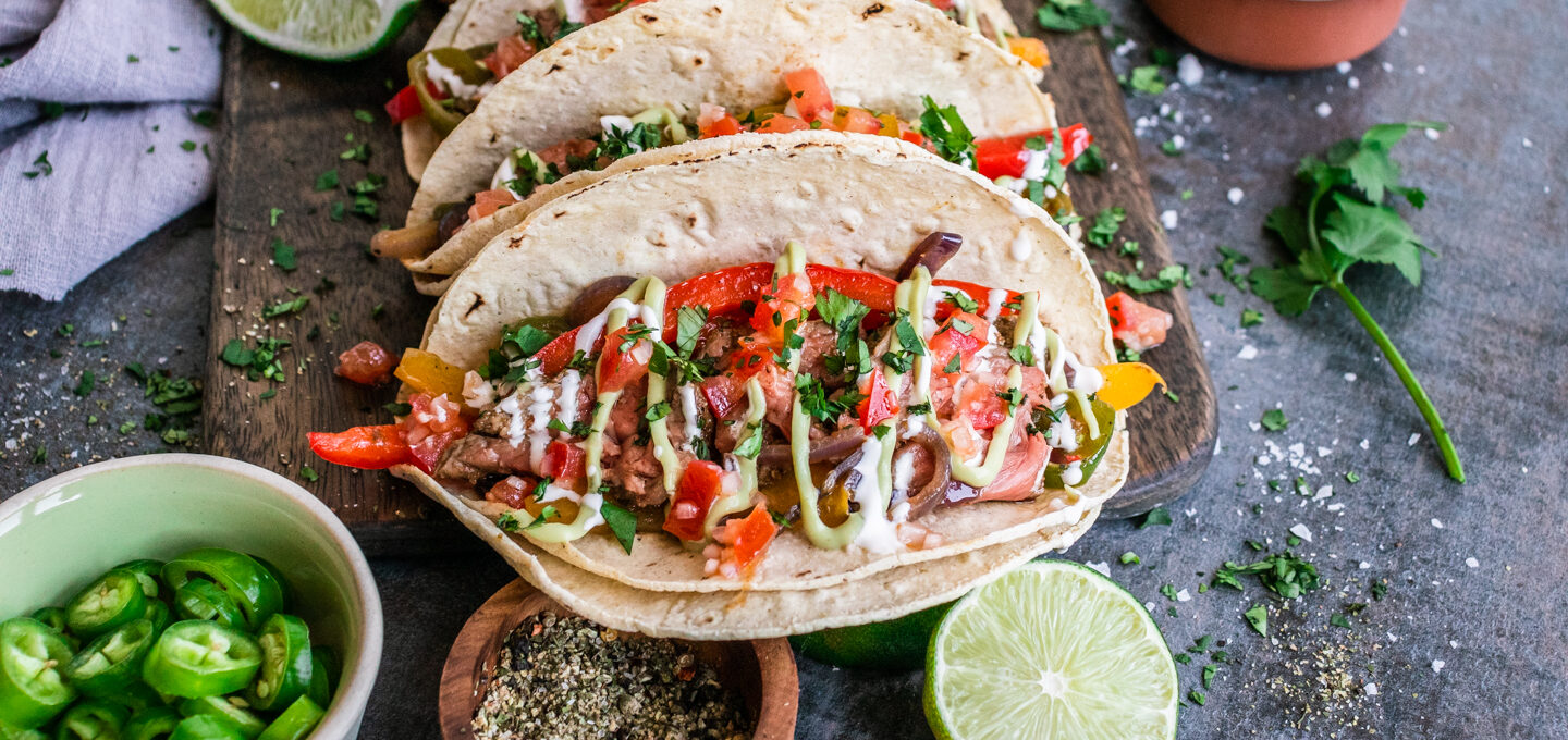Rezept mexikanische Fajitas mit Rindfleisch und Paprikagemüse
