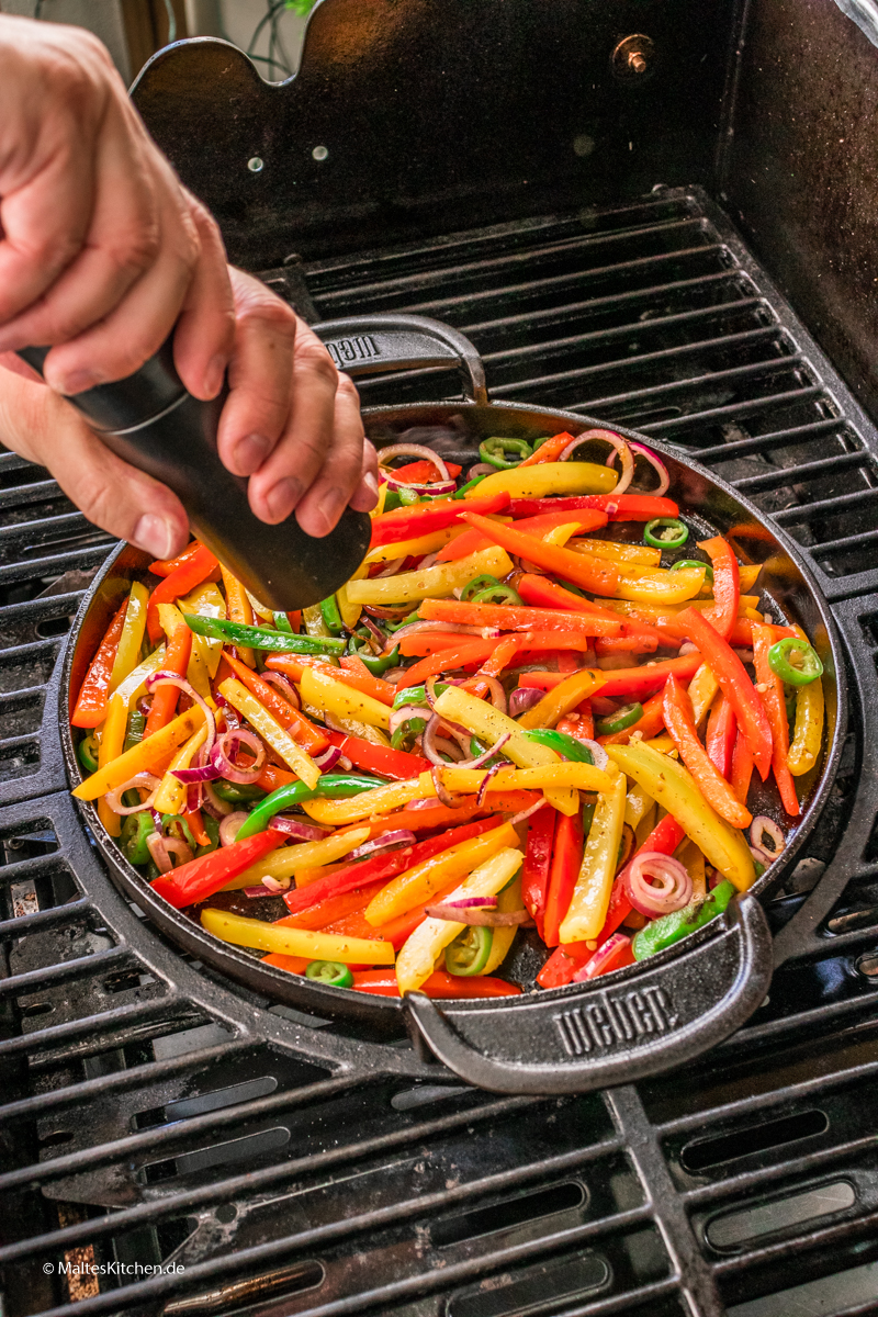 Das Paprikagemüse für meine Fajitas