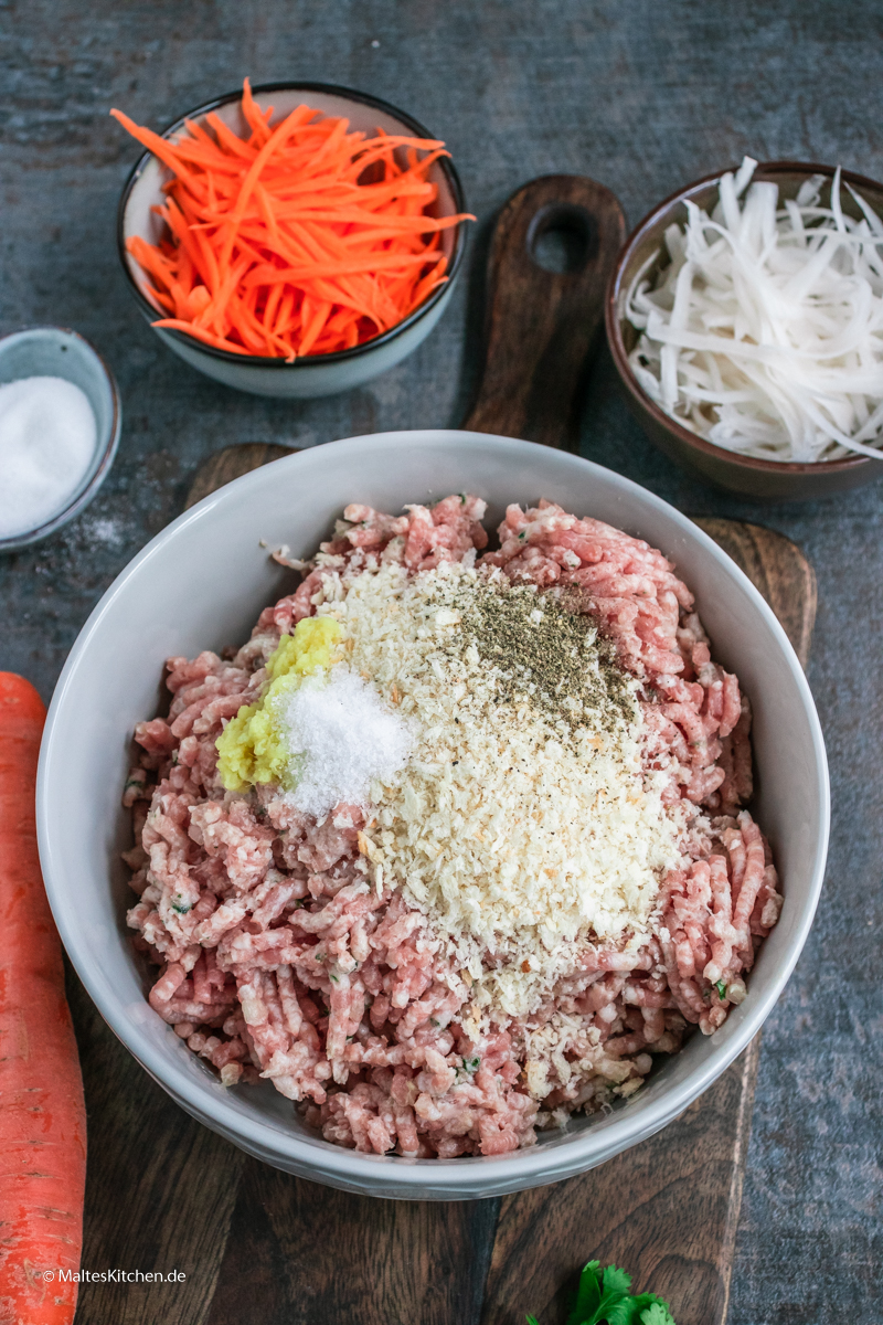 Hackfleisch für meinen Banh Mi Burger