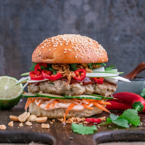 Rezept Banh Mi Burger mit schweinefleisch und Hoisin-Ketchup