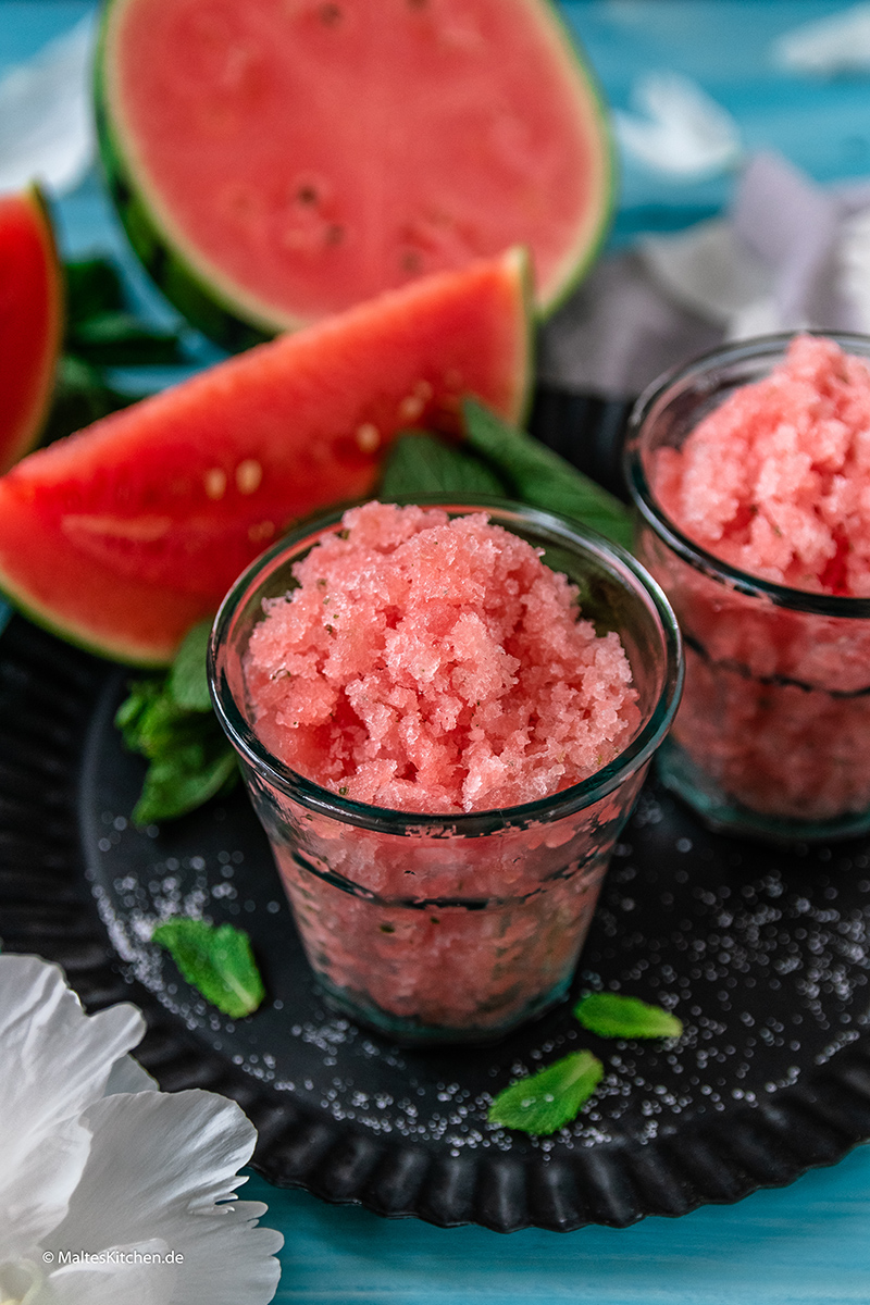 Richtig leckere Wassermelonen Granita
