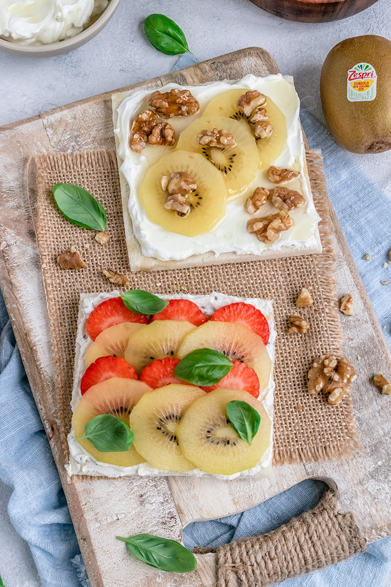 Leckere Sandwiches mit Kiwi
