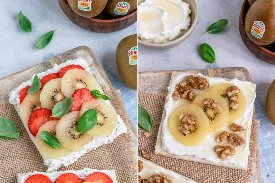 Rezept für leckere Sandwiches mit Kiwi