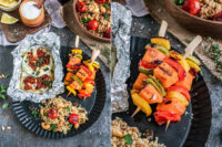 Rezept Süßkartoffelspieße mit Feta-Päckchen