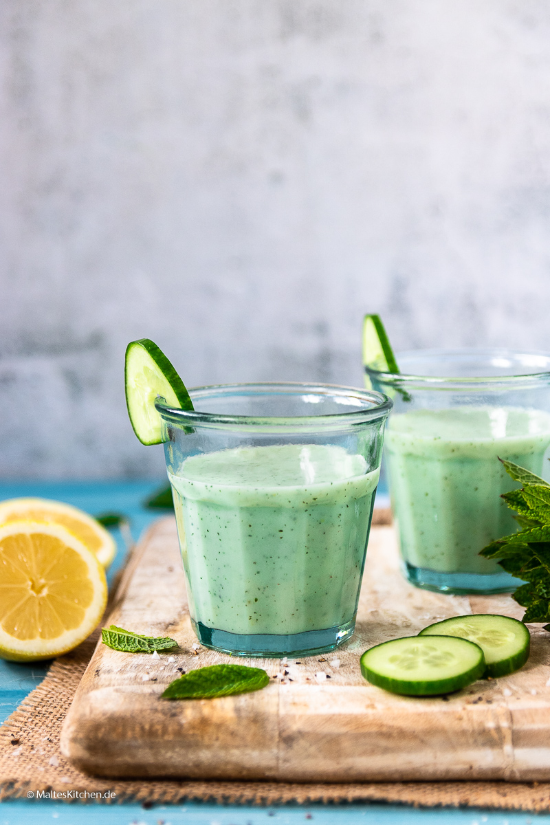 Auch herzhaft lecker, der Buttermilch-Gurken-Shake