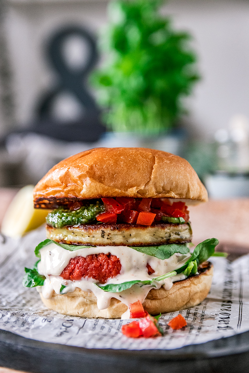 Ein richtig leckerer Burger auch ohne Fleisch.