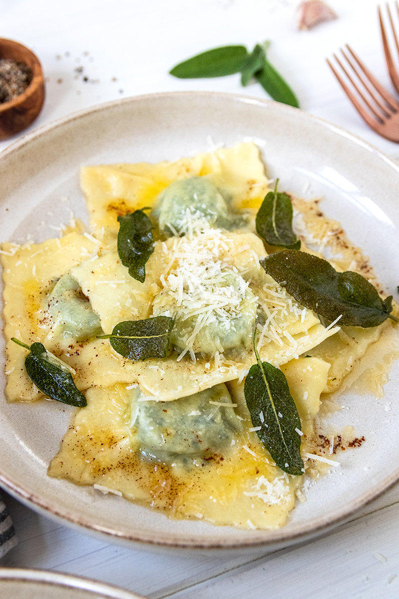 Lecker gefüllte Ravioli selbstgemacht.