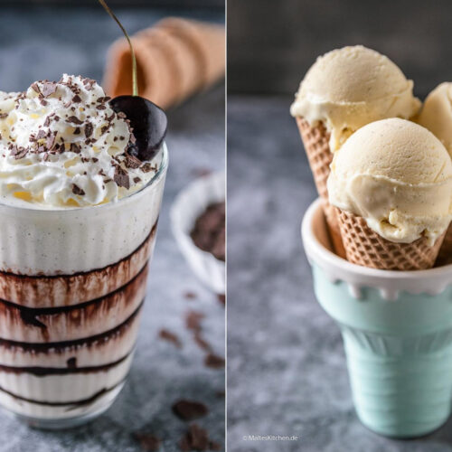 Rezept für einen Bananen-Milchshake mit Vanilleeis
