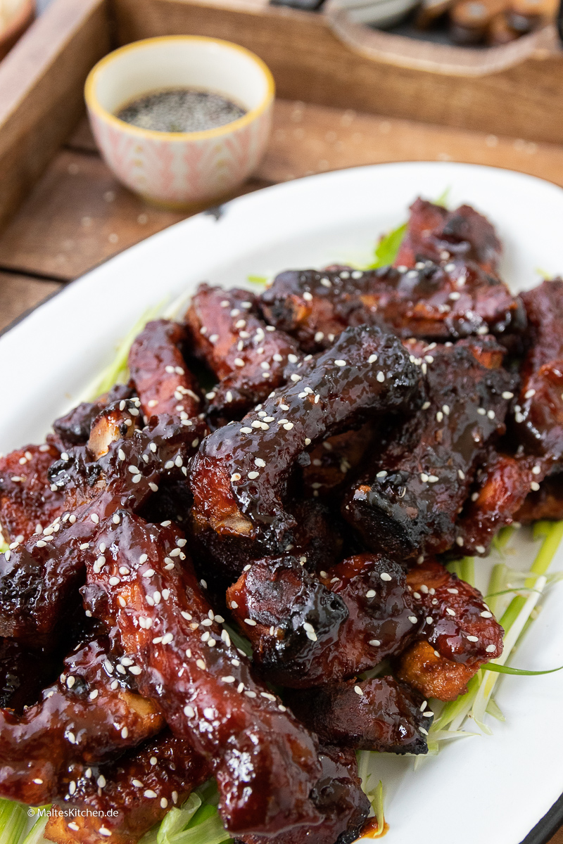 Süß, klebrig, lecker - meine chinesischen BBQ-Ribs.