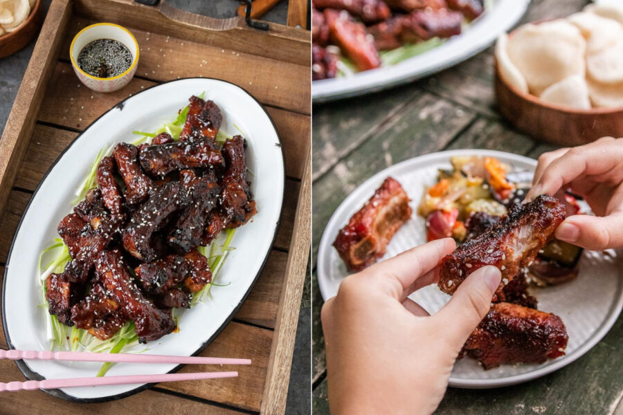 Rezept für leckere chinesische BBQ-Rippchen mit süßer Sauce.