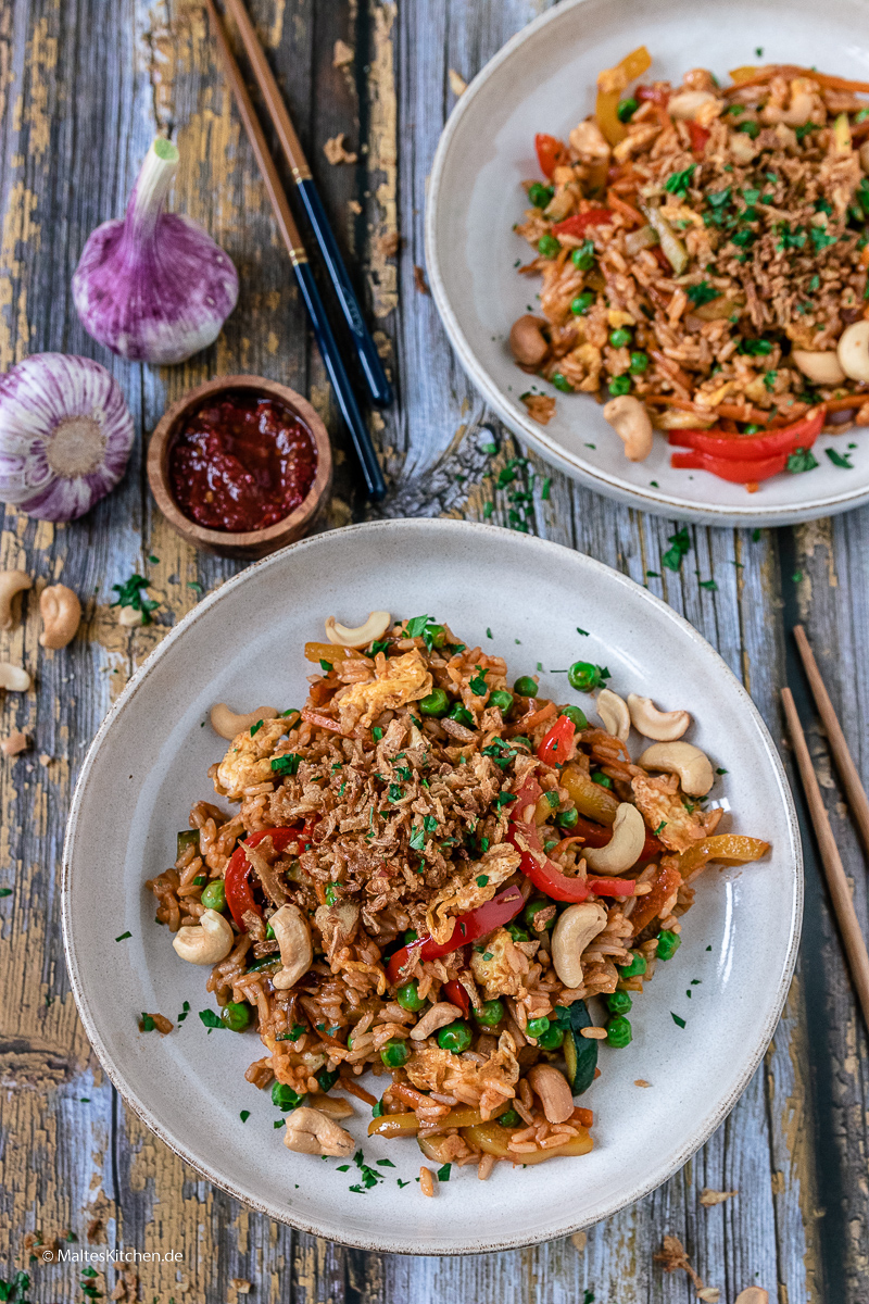 Vegetarisches Nasi Goreng.