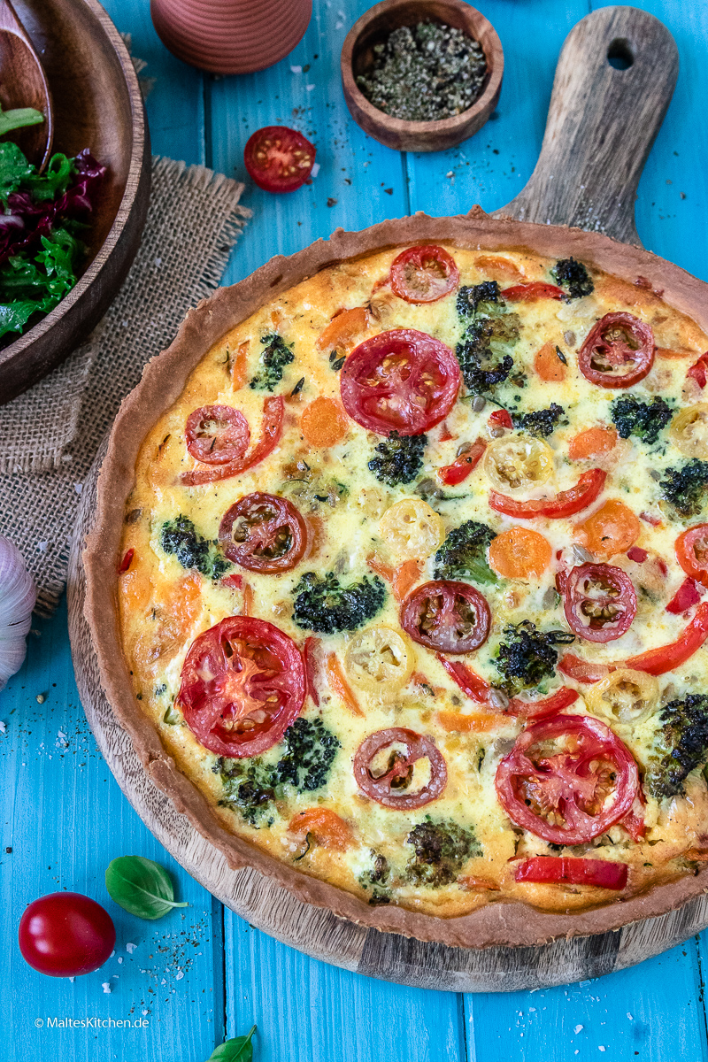 Leckere Gemüse Quiche.