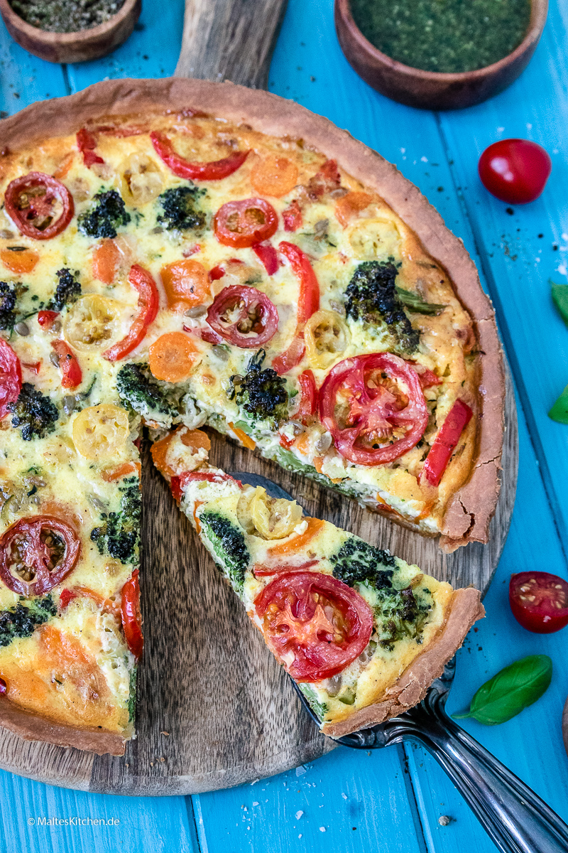 Sehr leckere Gemüse-Quiche.