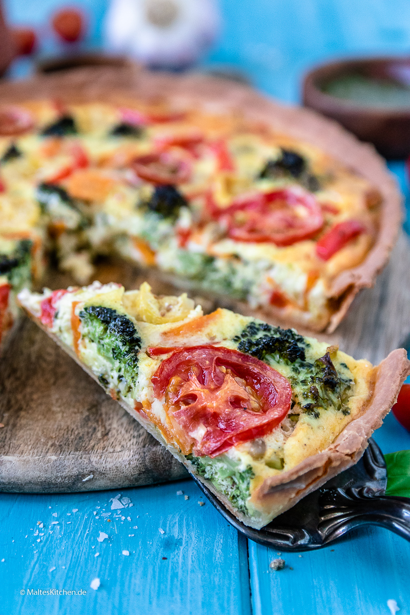 Saftig und lecker, meine Quiche mit Gemüse.