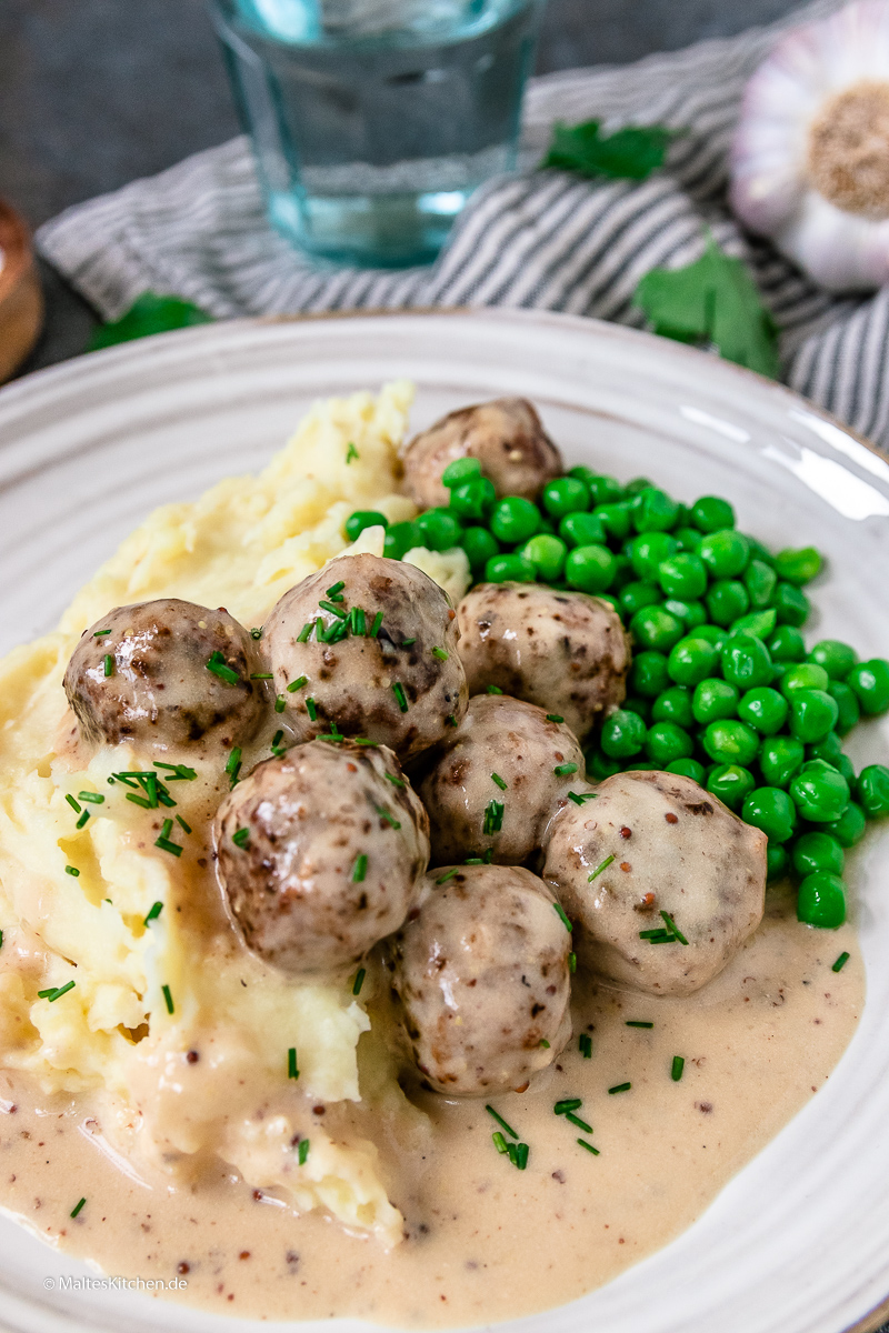 Saftige Haackbällchen aus Schweinefleisch.