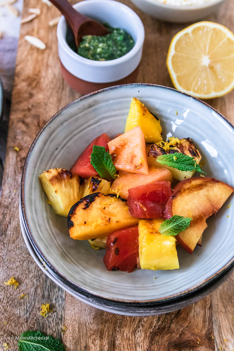 Super leckerer Obstsalat vom Grill.