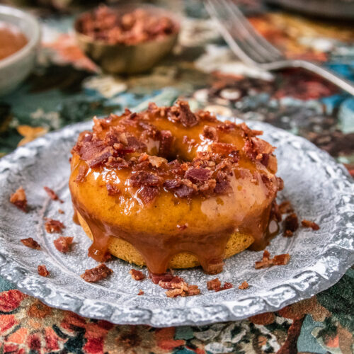 Rezept Kürbis-Donuts mit Karamell und Bacon