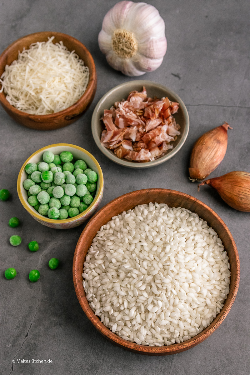 Zutaten für das Risotto.