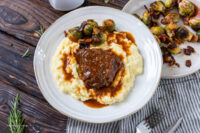 Rezept geschmorrte Kalbsbäckchen mit Sauce