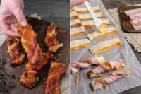 Rezept für Blätterteigstangen mit Cheddar und Bacon