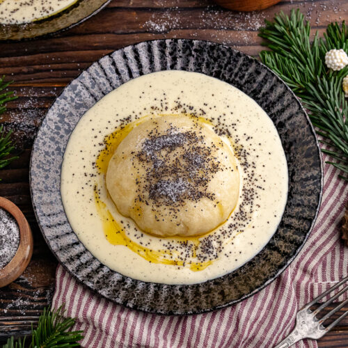 Rezept Germknödel mit Pflaumenmuss und Vanillesauce mit laktosefreier Milch von MinusL