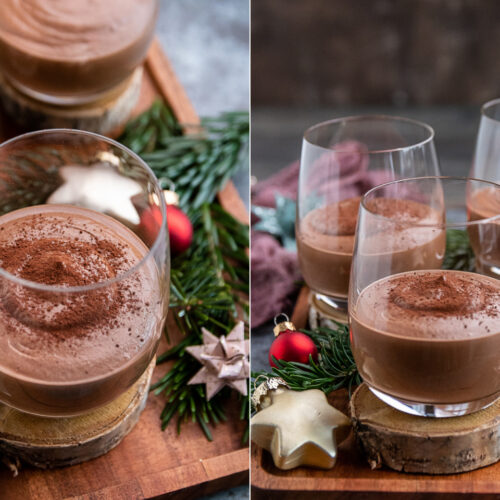 Rezept schnelle Schokoladenmousse.