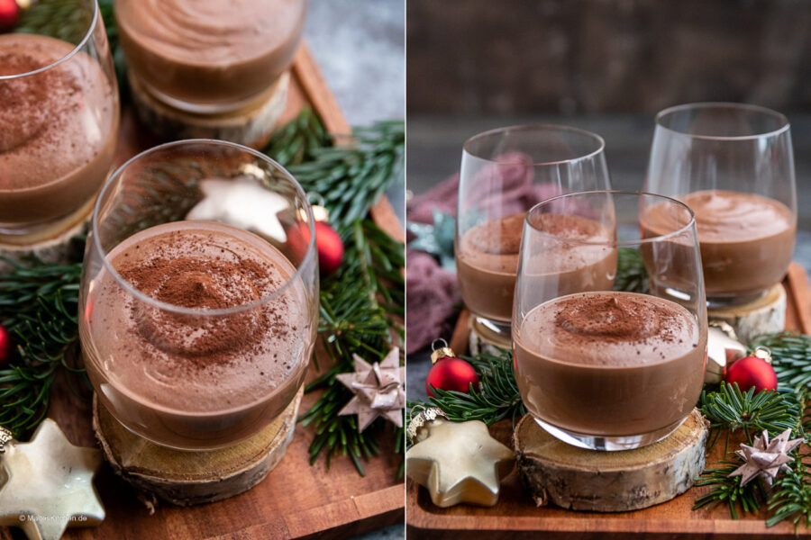 Rezept schnelle Schokoladenmousse.