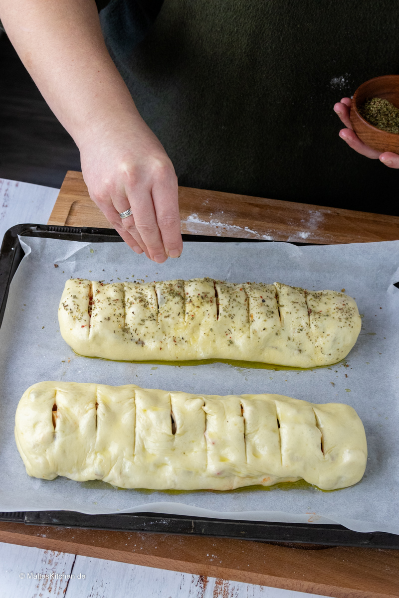 Der Teig kurz vor dem Backen.