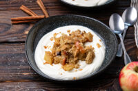 Rezept Apfel-Crumble mit Mascarponecreme