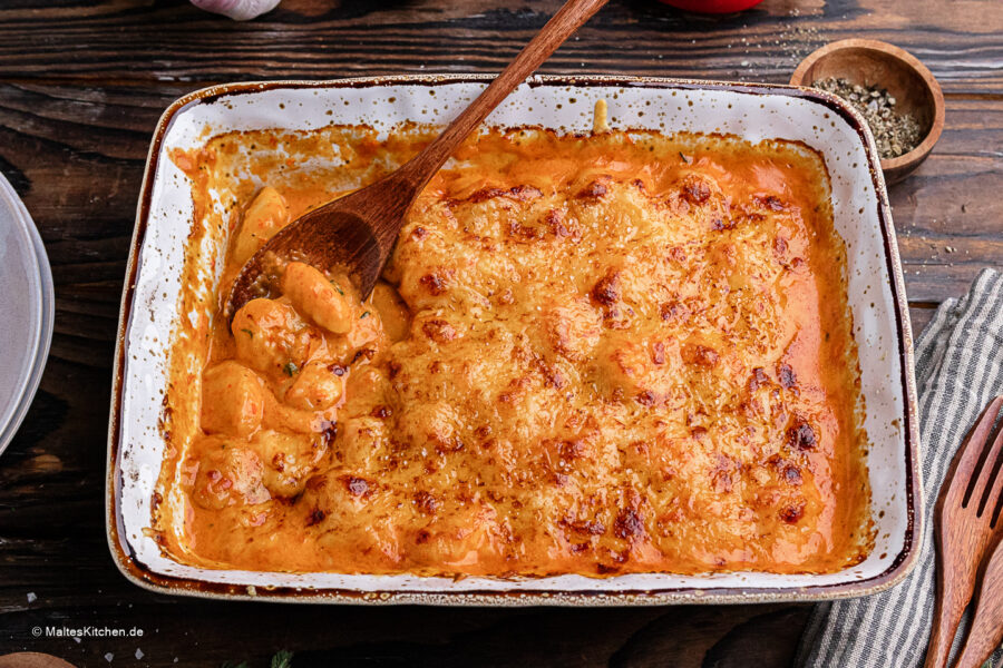 Rezept Gnocchi-Auflaug mit Paprikasauce