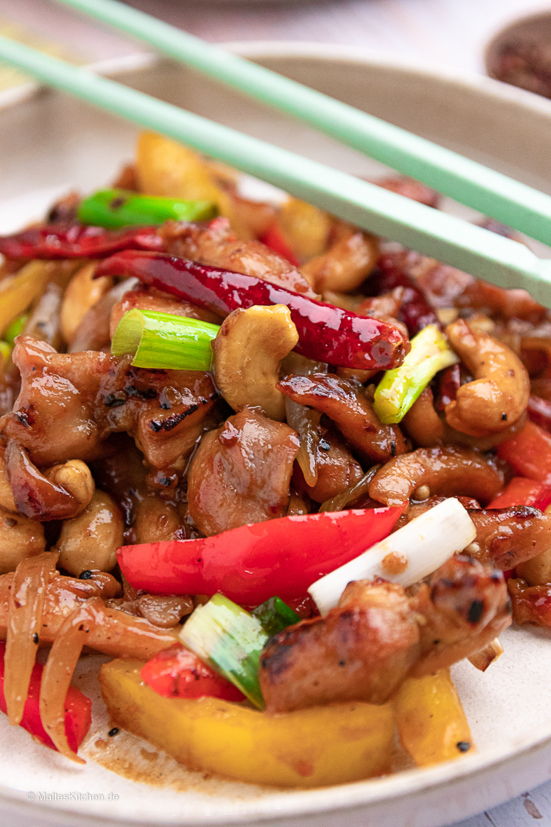 Pikant und lecker - das Hähnchen nach Szechuan-Art.