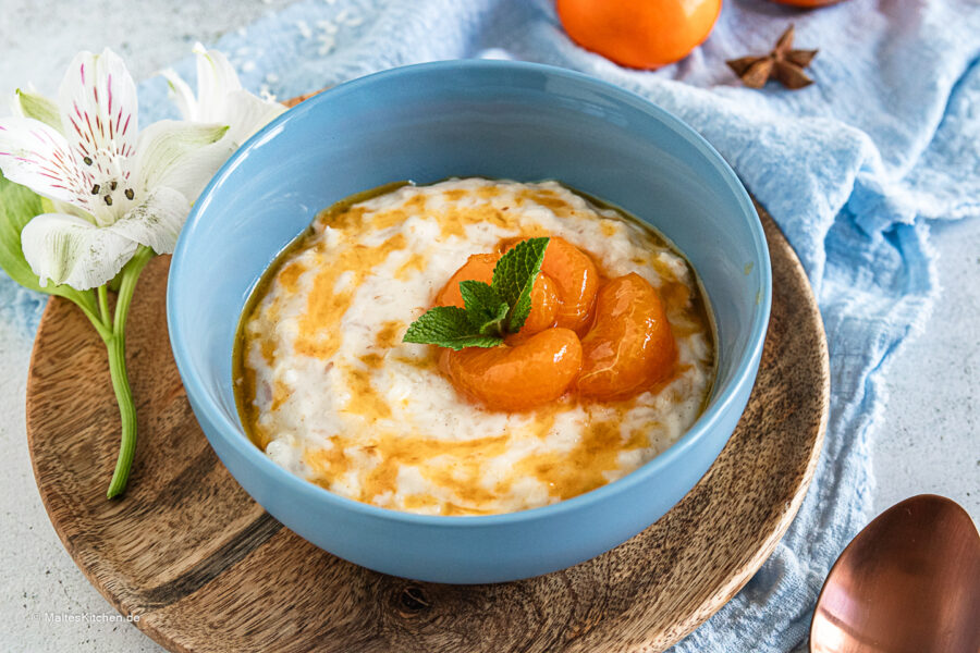 Rezept für Kokos-Milchreis mit Mandrinen