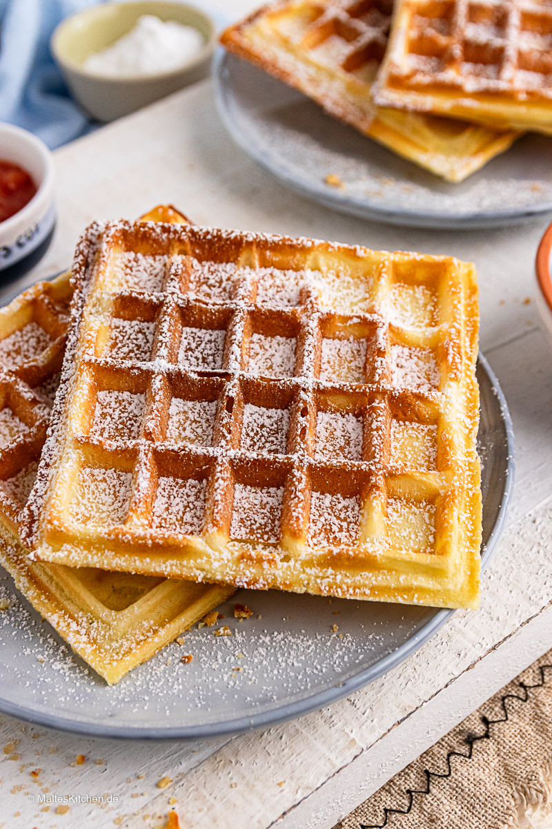 Außen knusprig und innen weich - belgische Waffeln